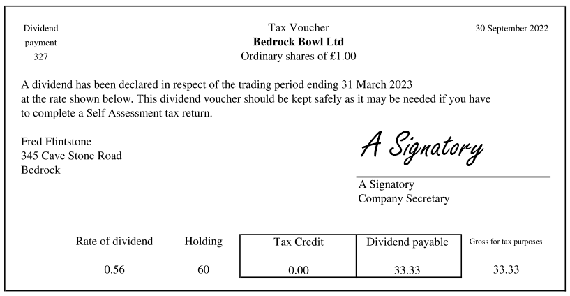 dividend payable